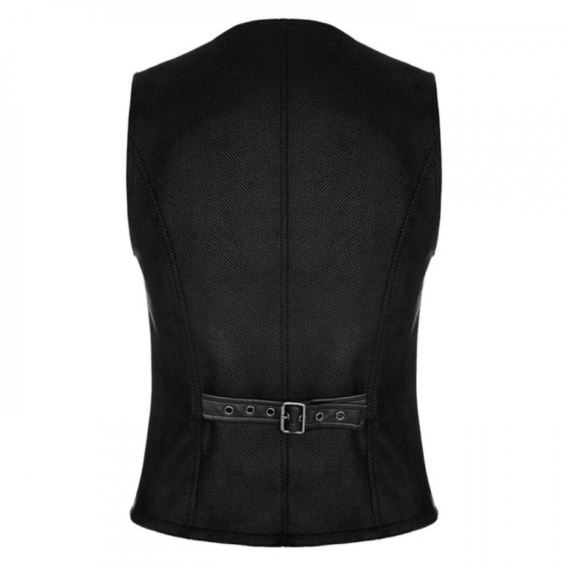 Men Gothic Vest Halloween Mans fashion vest, Mens Vest Waistcoat Black Gothic Steampunk Victorian Vest